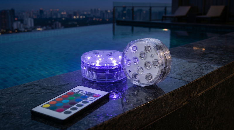 Submersible LED Lights with Remote Control, 16 Colors Changing Waterproof